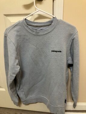 Patagonia Uprisal Unisex Gray Fleece Pullover Sweatshirt Crew Neck Logo Size XS
